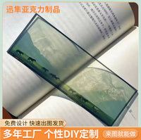 Acrylic Scenic Bookmark Set for Reading and Collection