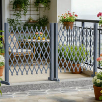 Expandable Wooden Garden Fence Pet Barrier Trellis Gate for Outdoor Yard Decor