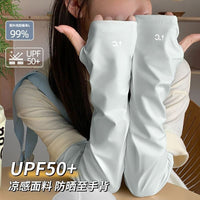 UV Protection Ice Silk Arm Sleeves for Women, Loose Fit Sun Protection Cooling Sleeves for Summer Sports