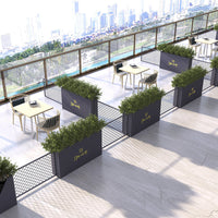 Iron Art Garden Fence Planter Box for Outdoor Landscaping and Decorative Partition