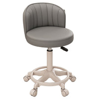 Adjustable Swivel Salon Stool with Backrest and Wheels for Beauty, Hair, and Bar Counters