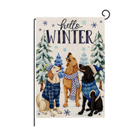 Christmas Holiday Garden Flag Double-Sided Polyester Outdoor Yard Decoration
