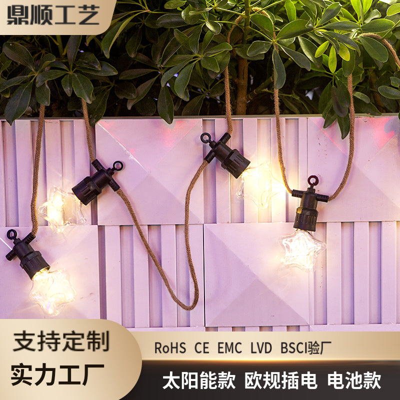 Outdoor LED Solar String Lights for Patio, Camping, and Garden Decor