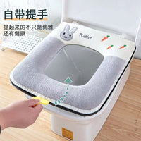 Square Toilet Seat Cushion with Zipper, Waterproof and Washable, All-Season Use