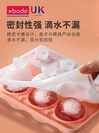 Silicone Sphere and Cube Ice Mold for Whiskey and Cocktails, Food-Grade Ice Tray with Ice Tongs