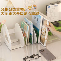 Acrylic Desktop Bookends and Organizer for Books, Files, and Stationery
