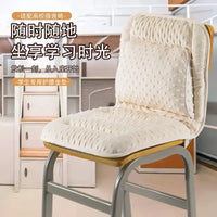 Integrated Lumbar Support Seat Cushion for Chairs, Thickened Non-Slip Backrest Pad for Extended Sitting