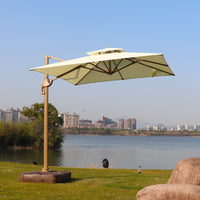 Outdoor Patio Cantilever Umbrella with Base, Aluminum Alloy Sunshade for Garden & Commercial Use