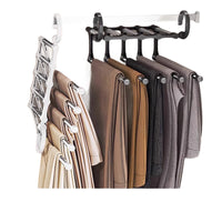 Foldable Multi-layer Pants Hanger for Wardrobe Organization, Non-slip Space-Saving Design