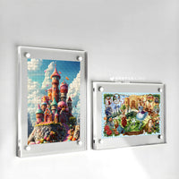Clear Acrylic Jigsaw Puzzle Frame for 1000 Pieces, Dustproof Display Stand
