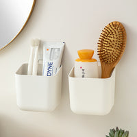 Wall-Mounted Bathroom Organizer with Drainage for Toothbrushes and Combs