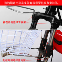 Electric Bicycle Front Basket with Lid and Mounting Bracket