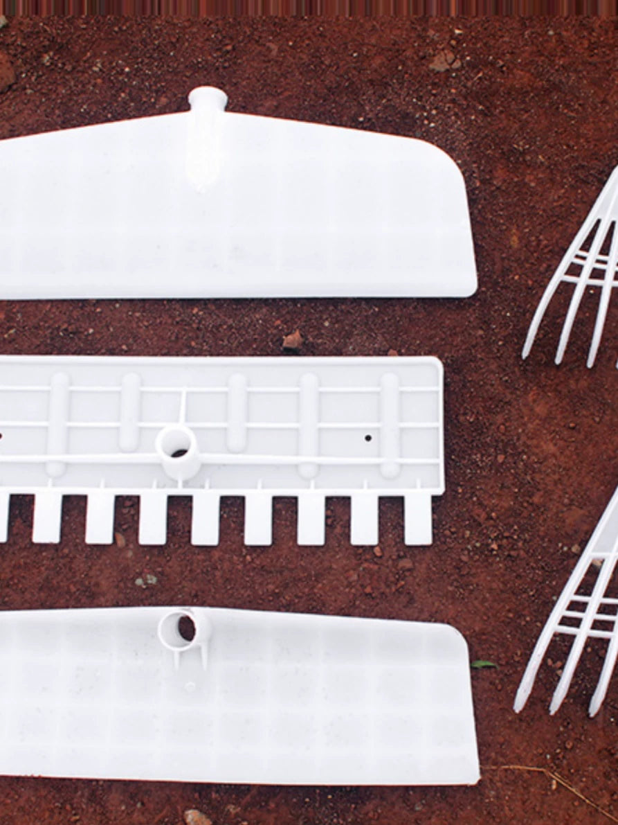Heavy-Duty Garden Rake with Wooden Handle for Leaves and Debris