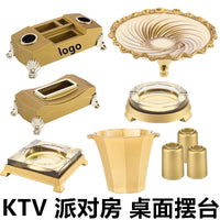 Acrylic KTV Bar Desktop Microphone Stand Snack Plate Set with Ice Bucket