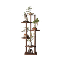 Multi-Tier Solid Wood Plant Stand for Indoor & Balcony Display