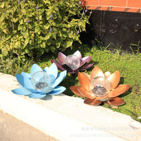 Solar-Powered Lotus Flower Garden Lawn Light - Waterproof Outdoor Decorative Landscape Lamp