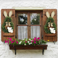 2025 Easter Bunny Wreath Home Decor Wall Hanging with Bow