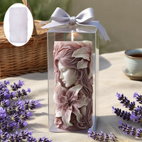 3D Female Bust Floral Scented Candle Silicone Mold for DIY Desktop Decor