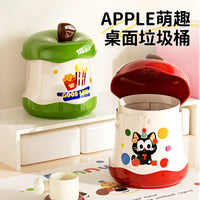 Dopamine Desktop Mini Trash Can with Lid, Cute Creative Waste Bin for Dorm and Office