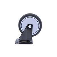 Silent Swivel Caster Wheels with Wide High-Elastic Black TPR Rubber for Carts and Shelves
