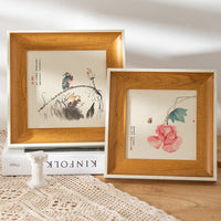 American Retro Square Photo Frame New Chinese Style Calligraphy Picture Frame Wall Hanging Tabletop Decor
