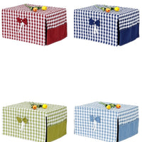 Microwave Oven Dust Cover with Storage Pockets, Oil-Proof Kitchen Appliance Protector