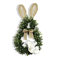 2025 Easter Bunny Wreath Home Decor Wall Hanging with Bow