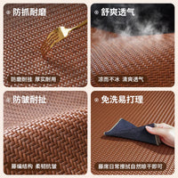 Luo Yi Jia Summer Ice Rattan Cooling Breathable Lumbar Support Seat Cushion for Office Chairs