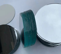 Jingyun Shell-less 1mm Thick DIY Mirror Glass Lens for Magnification, Round and Square Shapes
