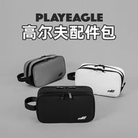 PLAYEAGLE Portable Golf Accessory Pouch for Men and Women, Double-Layer Design