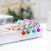 Luminous Cat Collar with Bell for Night Safety, Adjustable Pet Collar for Small Dogs and Cats
