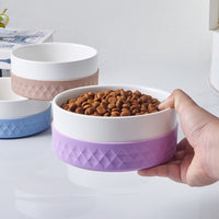 Ceramic Pet Bowl with Non-Slip Base for Cats and Dogs, Food and Water Dish