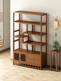 New Chinese Style Display Shelf Tea Room Cabinet Multi-layer Living Room Divider