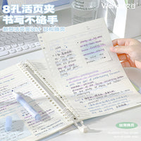 Wengu A5/B5 Soft Spine Detachable Loose-Leaf Notebook for Students, 360-Degree Flip, Aesthetic Design