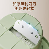 Manual Ice Shaver Machine for Home Use, Portable Hand-Crank Ice Crusher for Shaved Ice and Slushies