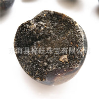 Natural Turtle Back Stone Geode Ornament