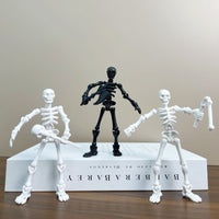 Articulated Skeleton Figure Building Blocks Set with Weapons