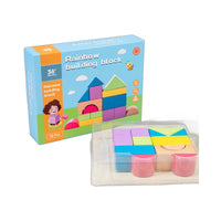Wooden Large Particle Building Blocks for Toddlers, Educational Beechwood Toy for 1-3 Year Olds