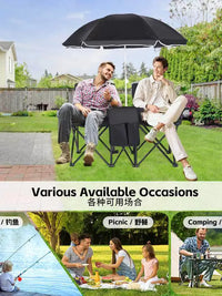 Portable Folding Camping Chair with Umbrella for Outdoor Activities