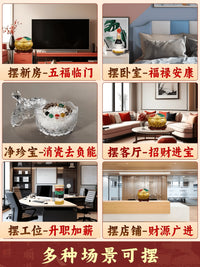 Natural Five-Color Crystal Stone Set for Wealth and Feng Shui Decor