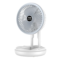 Portable USB Rechargeable Fan with Night Light, Foldable Desk/Wall Mount for Dorm & Office