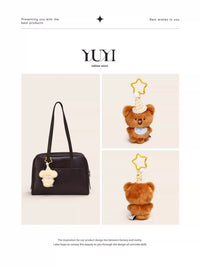 YUYI Cute Plush Doll Backpack Charm Keychain for Women