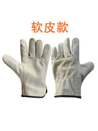 Welding Work Gloves, Heat Resistant Cowhide Leather, Soft, Durable, Industrial Safety