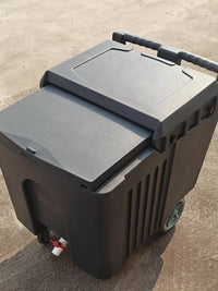 120L Commercial Mobile Ice Bin Cart with Wheels and Sliding Lid for Hotels