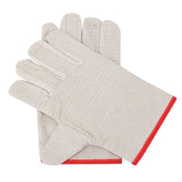 Heavy-Duty Canvas Work Gloves, Fully Lined, Double-Layer, Heat-Resistant, Wear-Resistant