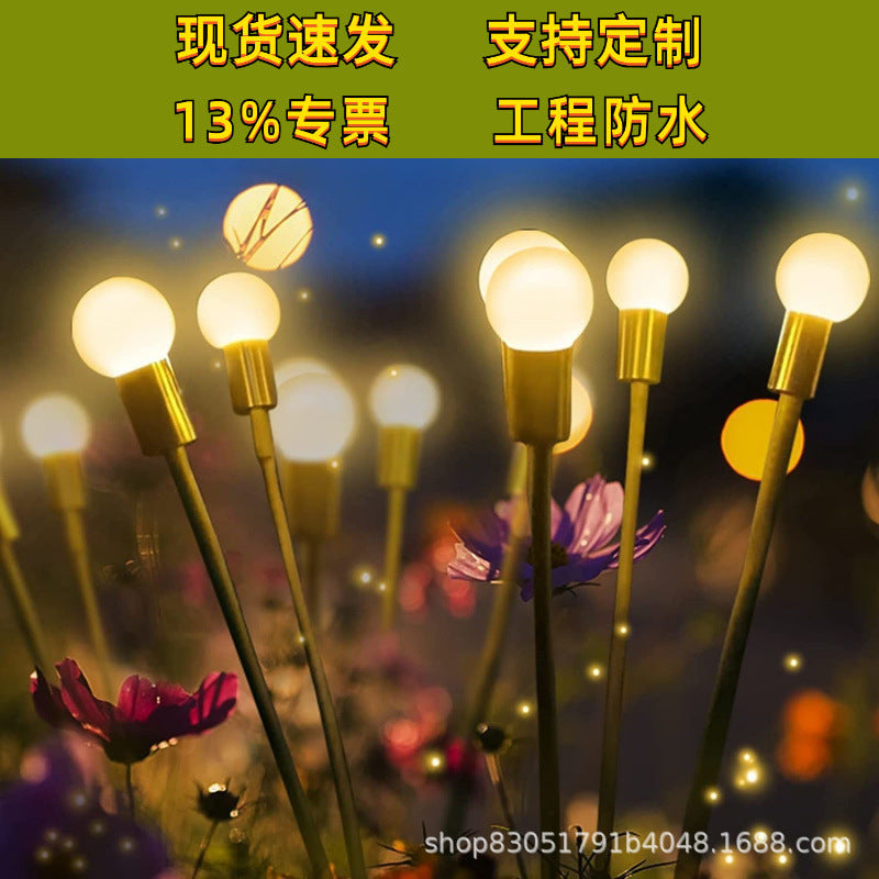 Solar Outdoor Waterproof Firefly Garden Lights for Landscape Decoration