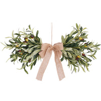 Artificial Olive Leaf and Fruit Wreath for Front Door, Living Room, Outdoor Decor, Christmas
