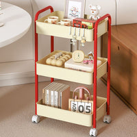 Multi-Layer Rolling Utility Cart with Wheels for Kitchen and Storage