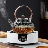 Glass Teapot with Handle for Stovetop, High Temperature Resistant, Pumpkin Design, for Flower Tea and Health Tea