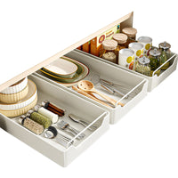 Pull-Out Under-Sink Cabinet Organizer with Deep Storage Basket for Kitchen Narrow Gaps